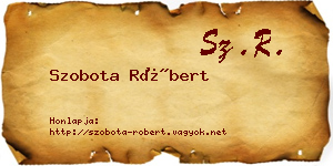 Szobota Róbert névjegykártya