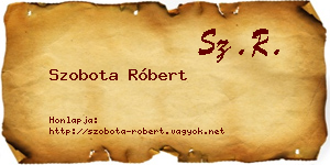 Szobota Róbert névjegykártya